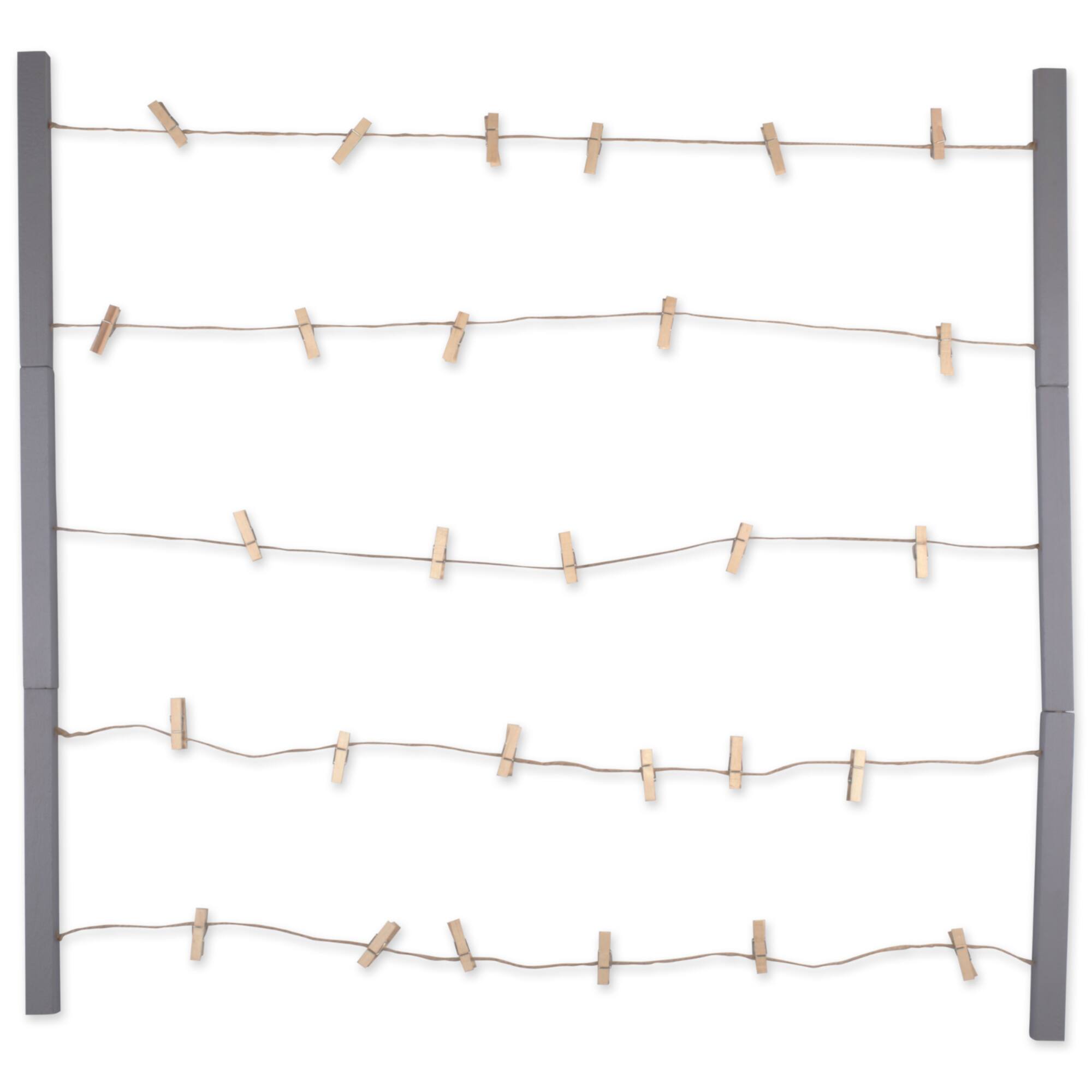 Gray Floating Frame With Clips